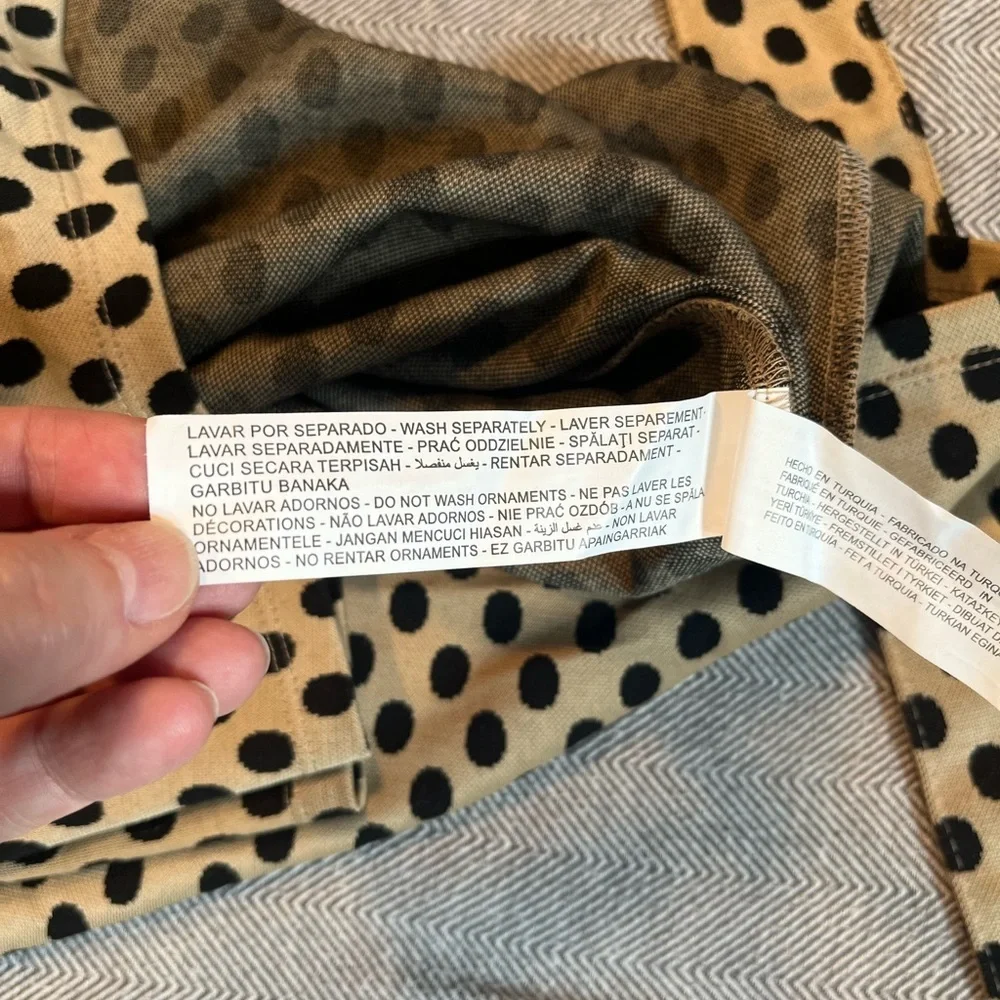 NWT Zara Belted Polka Dot Dress Size Medium
